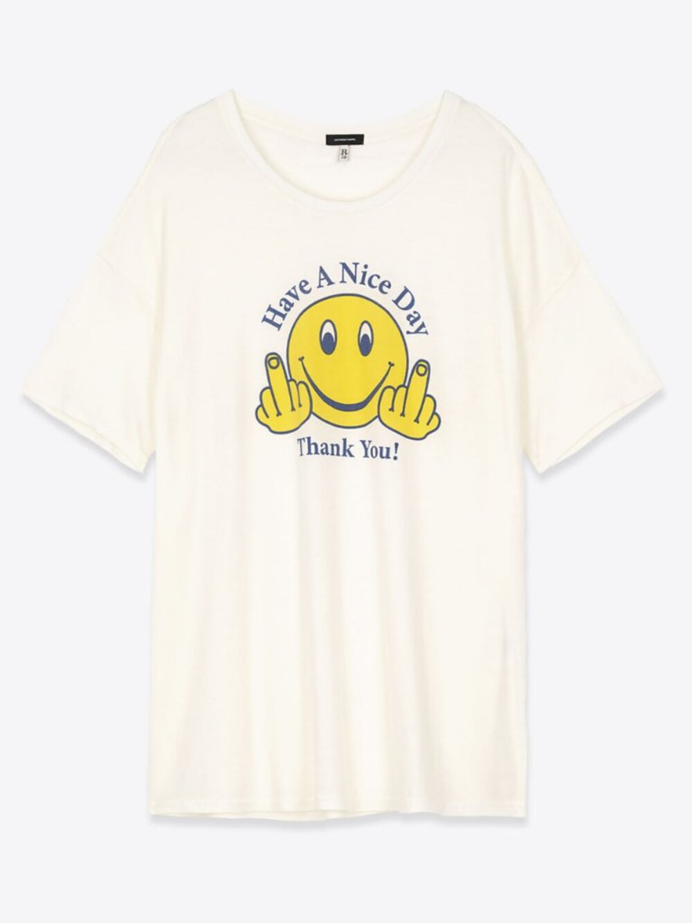 R13 NWOT Have A Nice Day T-Shirt Ecru S